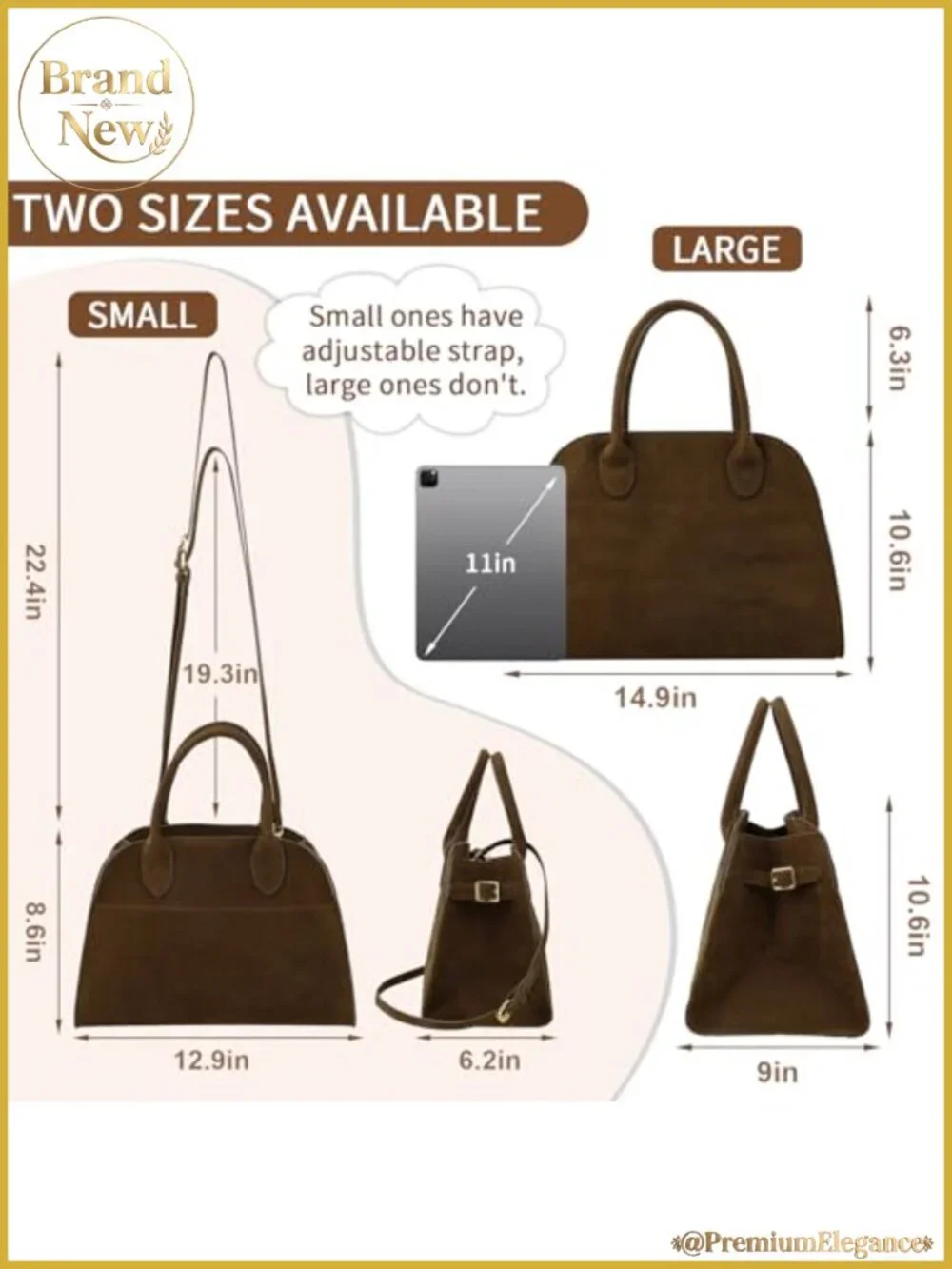 Women's Suede Tote Bag Vintage Top Handle Shoulder Satchel Purse